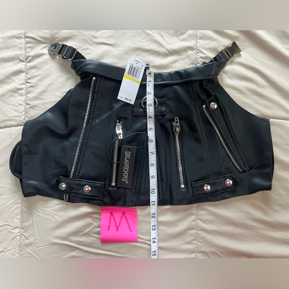 🖤 Blank NYC Vegan Leather Dog Vest | Edgy Pet Fashion - Picture 14 of 14